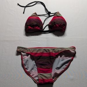 Rongr Striped Multicolor Bikini Set Juniors XL